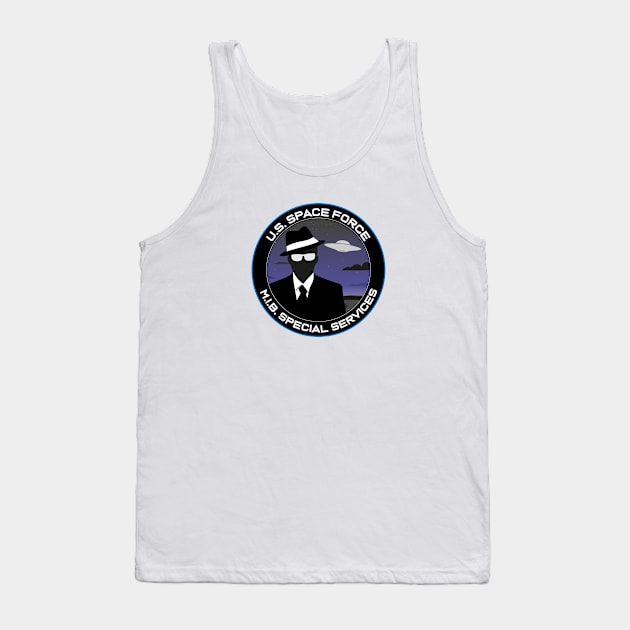 Space Force - Men in Black Special Services Emblem Tank Top by SpaceForceOutfitters